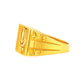 Men's 22K Gold Square Khanda Sikh Ring